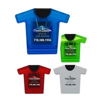 Union Printed - T-Shirt Shaped Magnet Clip with 1-Color Logo